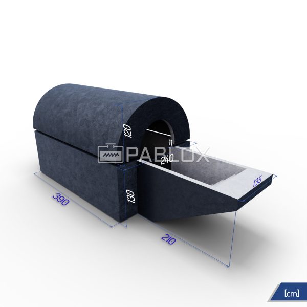 Betónová pivnica s klenbou 390 x 240 x 250 - so schodmi
