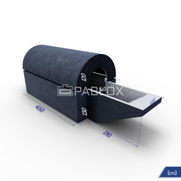 Betónová pivnica s klenbou 450 x 240 x 250 - so schodmi